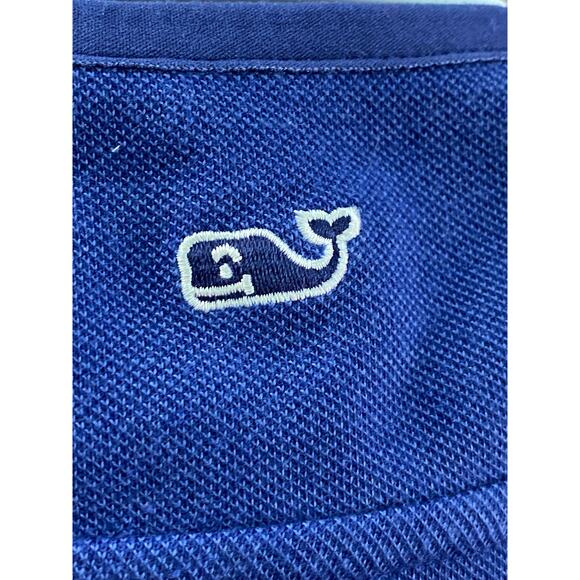 Vineyard Vines Vest Size M Blue Sleeveless Whale Logo Zip Front Performance - Picture 7 of 9